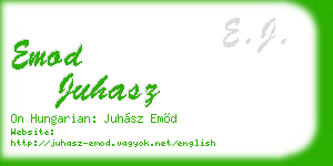 emod juhasz business card