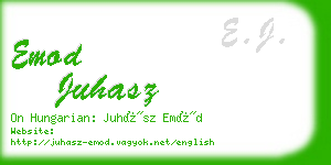emod juhasz business card